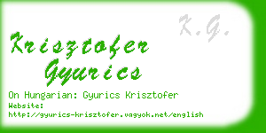 krisztofer gyurics business card